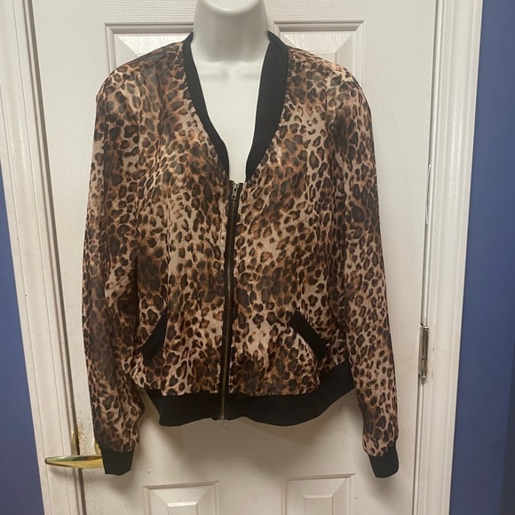 Womens Jackets Plus Size Short Female Coat Zipper 3/4 Sleeve Polka Flower Dot - Picture 2 of 9